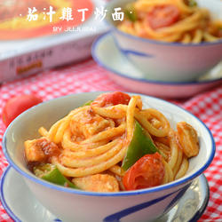 茄汁鸡丁炒面的做法[图]
