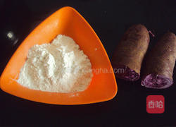 紫薯兰花饼的做法图解1