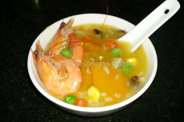 南瓜海鲜粥