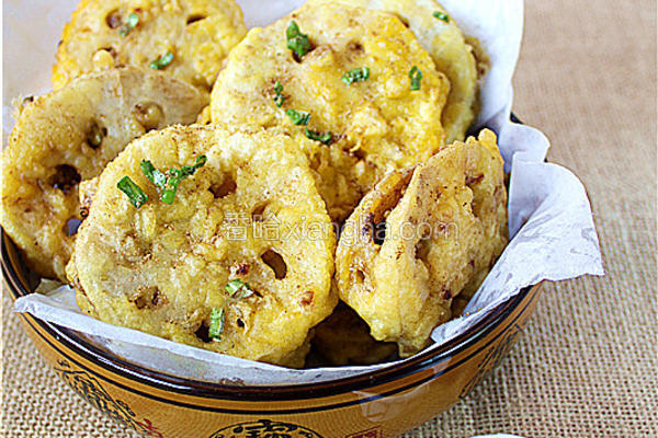 酥炸肉馅莲藕