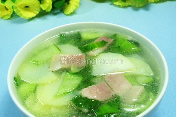 青菜咸肉土豆汤