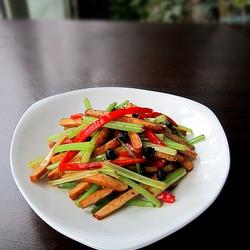 毛芹炒香干的做法[图]