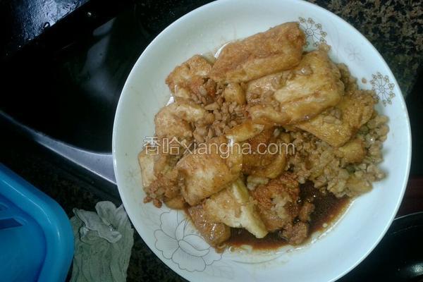 香煎豆腐肉末