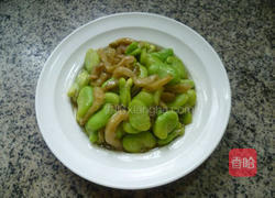 榨菜丝炒蚕豆的做法图解10