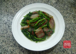 腊肉炒茼蒿的做法图解10