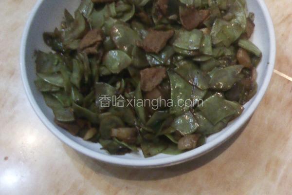 梅豆炒肉片