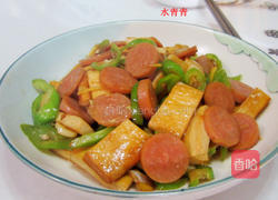 辣椒香干火腿片的做法图解8