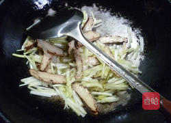 韭菜芽炒香干的做法图解3