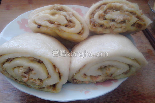 豆渣咖喱鸡肉花卷
