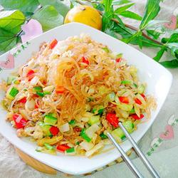 杂蔬肉末炒粉丝的做法[图]