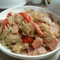 包菜辣炒火腿片的做法[图]