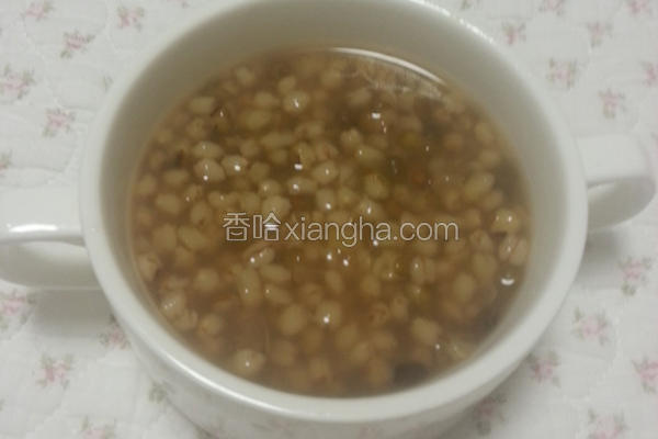 绿豆麦仁粥
