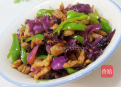 紫包菜炒肉的做法图解7