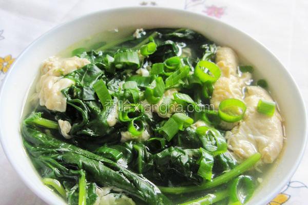 空心菜叶鸡蛋汤