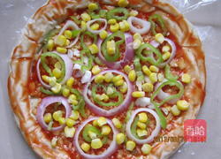 玉米粒披萨的做法图解7