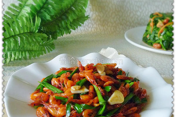 韭菜炒河虾