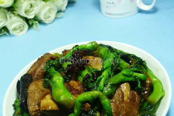 菜心烧排骨