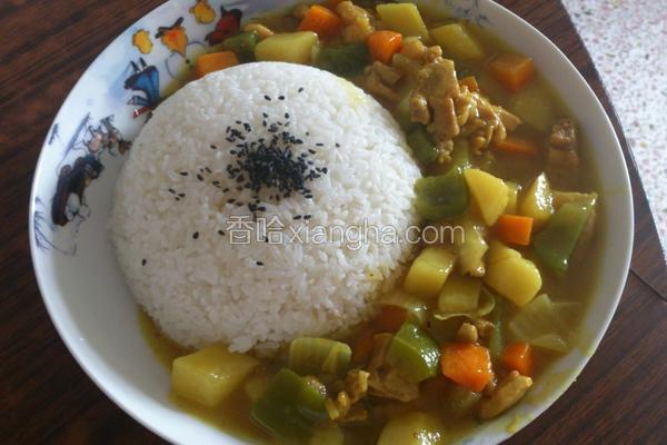 咖喱鸡腿饭