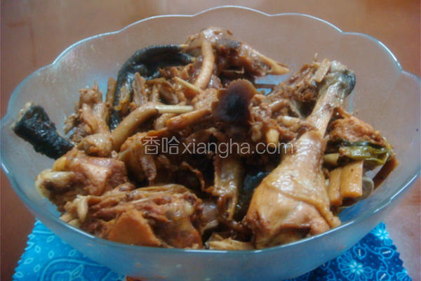 茶树菇烧仔鸡