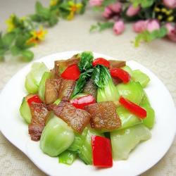 上海青炒腊肉的做法[图]