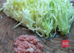 肉末炒包菜的做法图解3