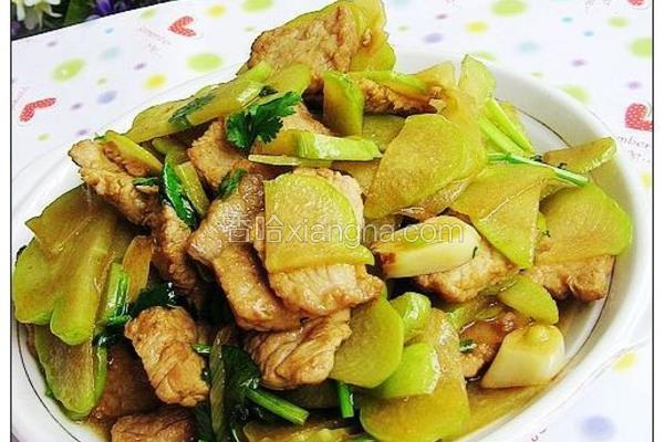 佛手瓜炒肉片