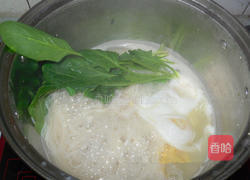 上汤菠菜鸡蛋面的做法图解4