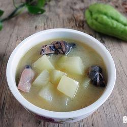 鸡腿肉煮佛手瓜的做法[图]