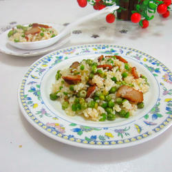 青豆叉烧饭的做法[图]