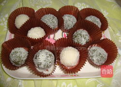 抹茶椰蓉糯米糍的做法图解9