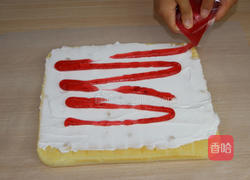 彩绘爱心蛋糕卷的做法图解43