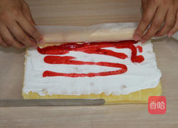 彩绘爱心蛋糕卷的做法图解44