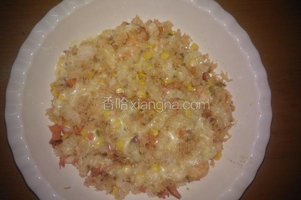 海鲜培根芝士焗饭