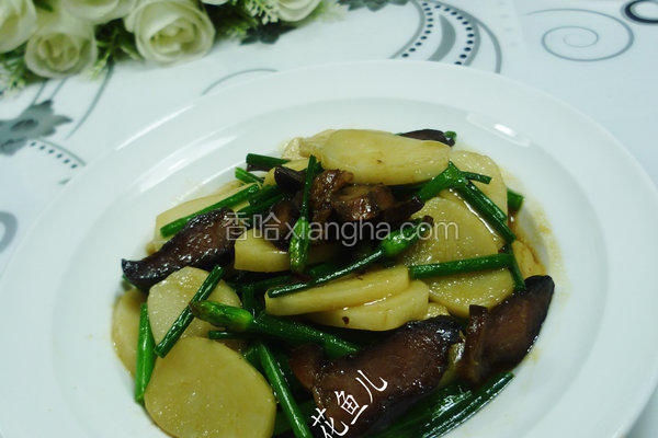 韭菜花酱肉炒年糕