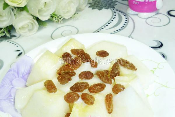 葡萄干奶香黄蜜瓜