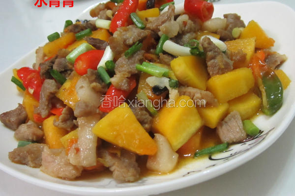 南瓜丁炒肉