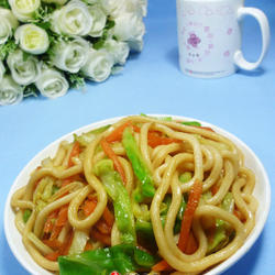 圆白菜素炒乌冬面的做法[图]