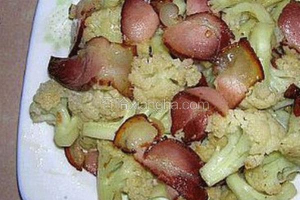 鸡肉炒花菜
