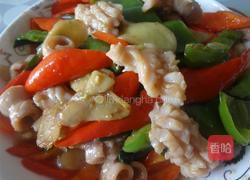 双椒爆炒生肠的做法图解6