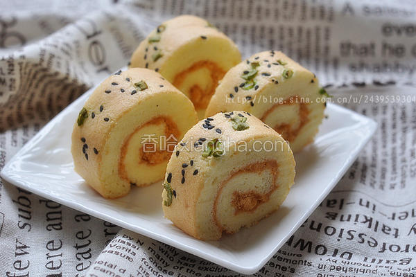 香葱肉松蛋糕卷