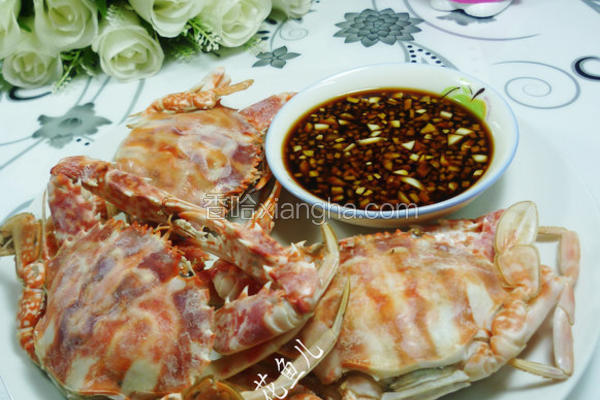 白灼花蟹