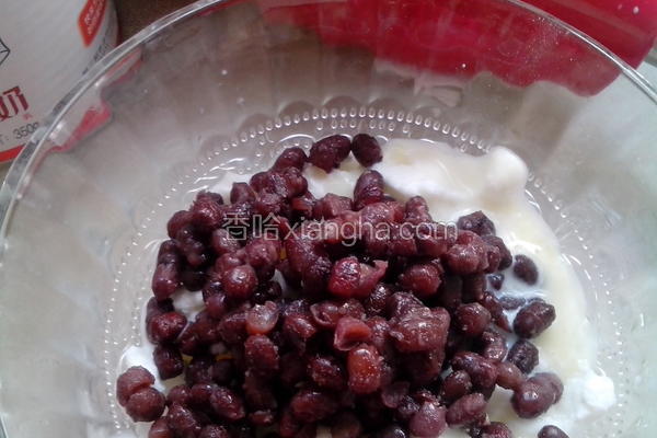 牛奶红豆冰沙