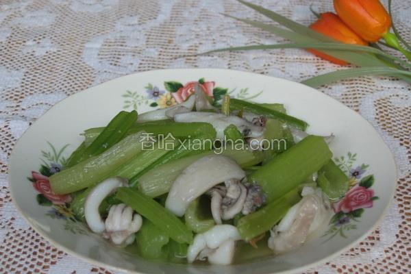 芹茱炒目鱼