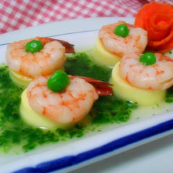 荠菜玉子虾仁的做法[图]