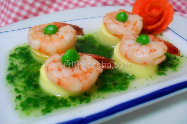 荠菜玉子虾仁