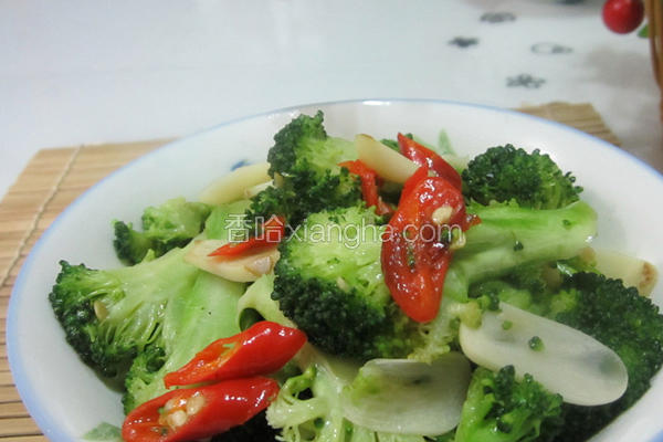 尖椒蒜片西兰花