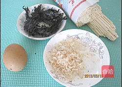 海虹汤韭菜打卤面的做法图解4