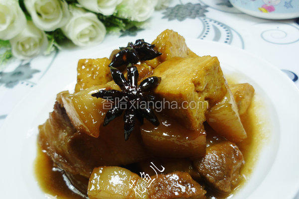 豆腐烧五花肉