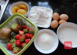 草莓蛋糕的做法图解1