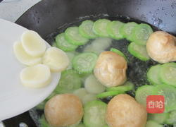 丝瓜油球汤的做法图解9